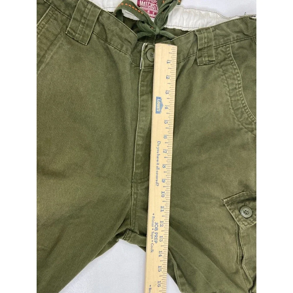 Matchstick Men 38 Military Cargo Pants Green Relaxed Outdoors Work Hiking